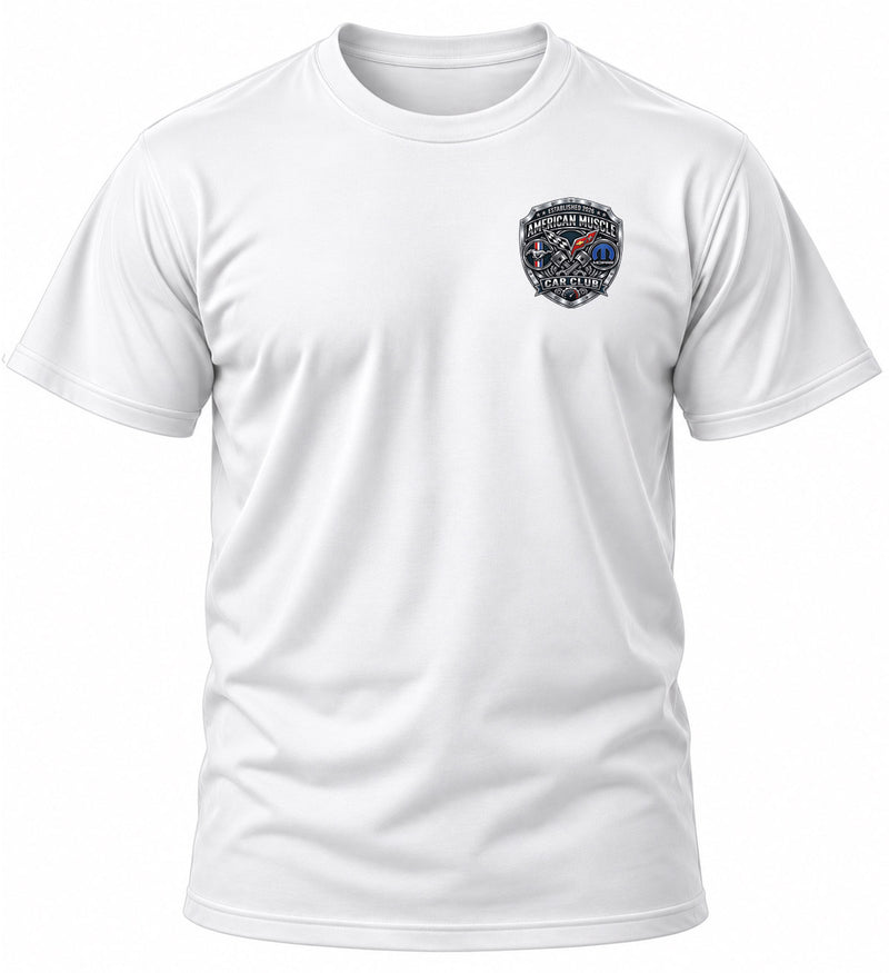 American Muscle Car Club White T-Shirt