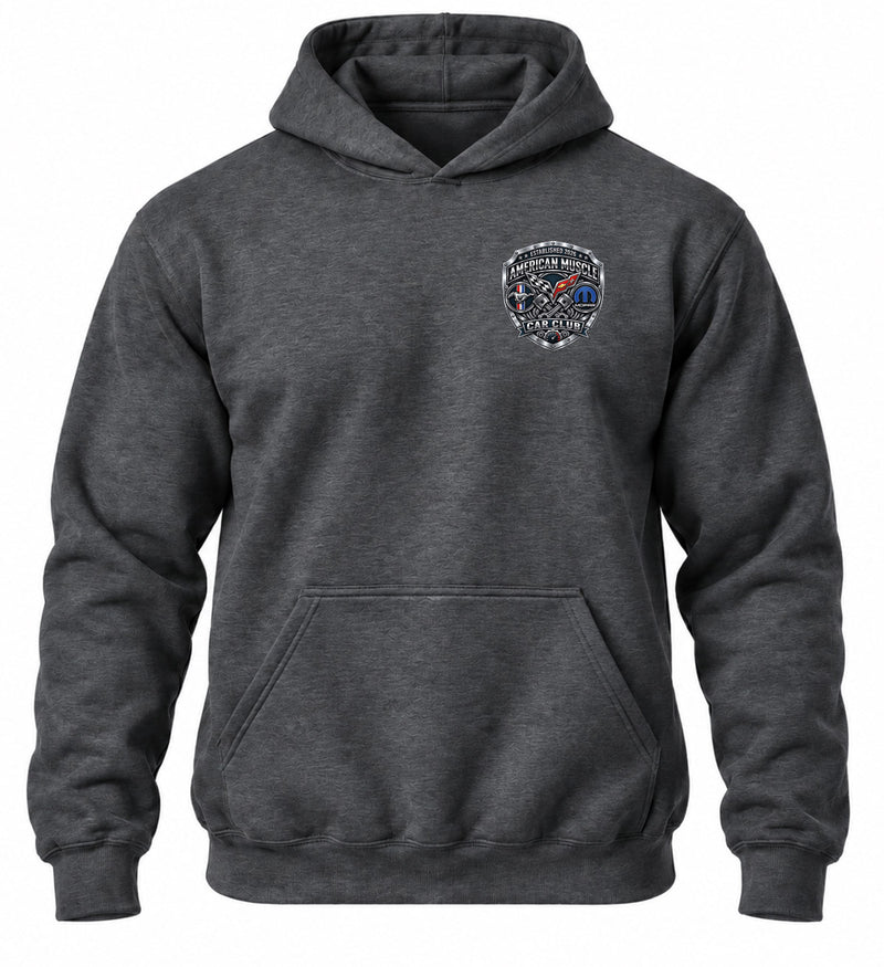American Muscle Car Club Grey Hoodie